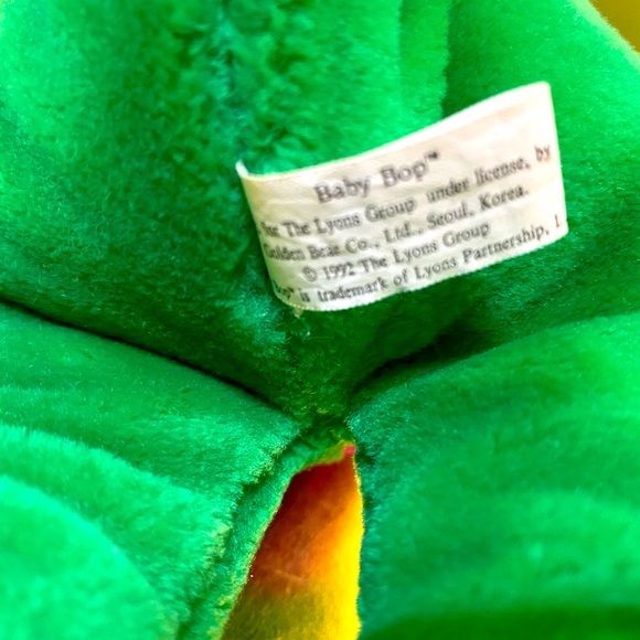 BARNEY VTG 1992 THE PURPLE DINOSAUR’S FRIEND BABY BOP PLUSH LYONS GROUP 16” - Picture 13 of 14